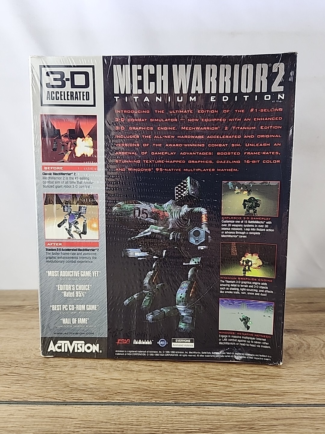 NEW & Sealed – MechWarrior 2: Titanium Edition (PC, 1998, CD-ROM) Big Box RARE