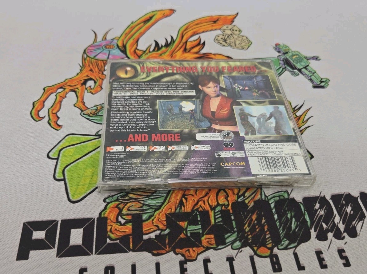 Resident Evil — CODE: Veronica (Sega Dreamcast, 2000) CIB W. Reg Card