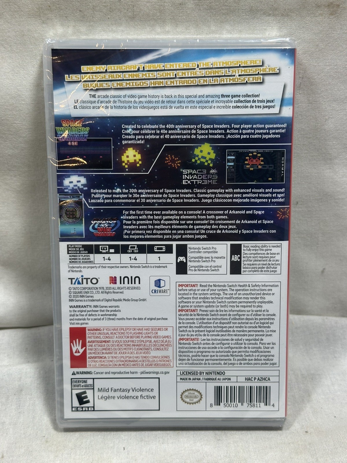 Space Invaders Forever (Nintendo Switch) Brand New Factory Sealed