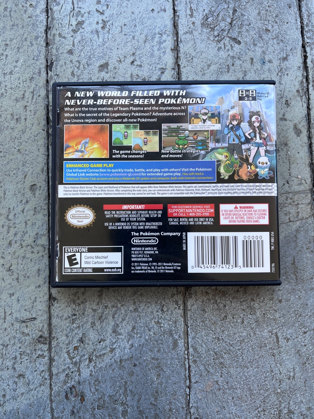 Pokemon Black Nintendo DS Complete in Box CIB Authentic Game Case Manual