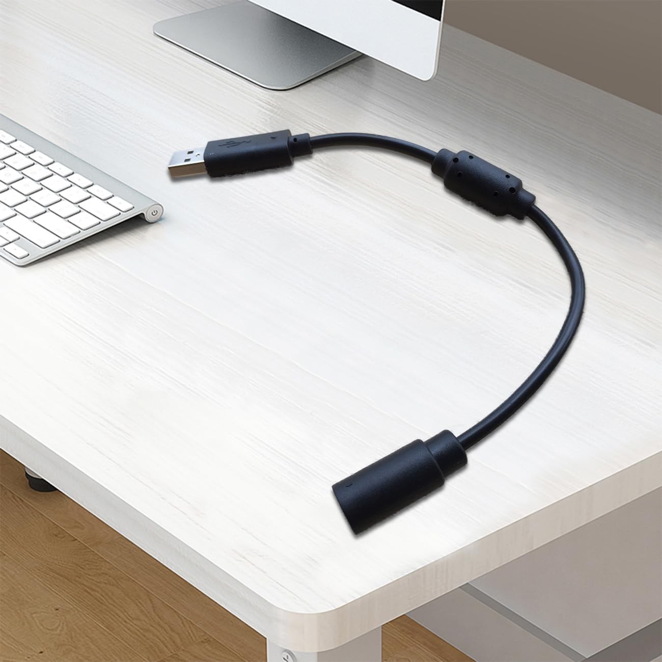 Replacement Dongle USB Breakaway Cable for Xbox 360 Black