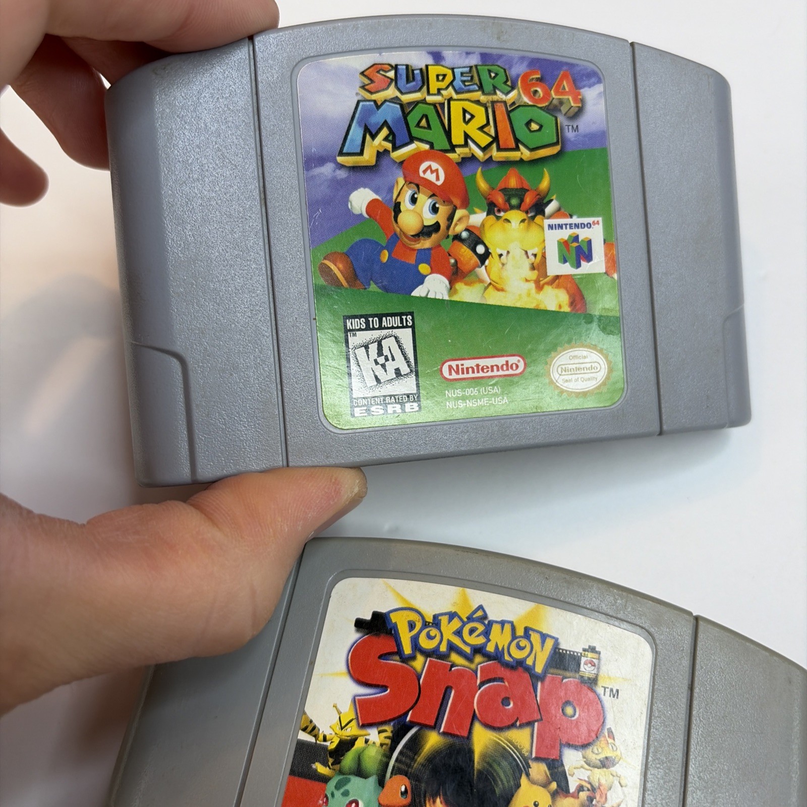 Pokemon Snap + Super Mario Nintendo 64 N64 Authentic Lot Original Genuine Carts
