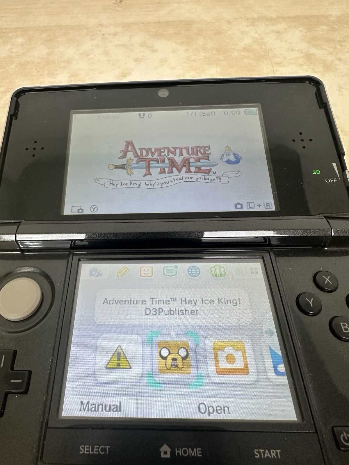 Nintendo 3DS Handheld CTR-001 Cosmo Black USA Version w/ Charger/Stylus – WORKS!