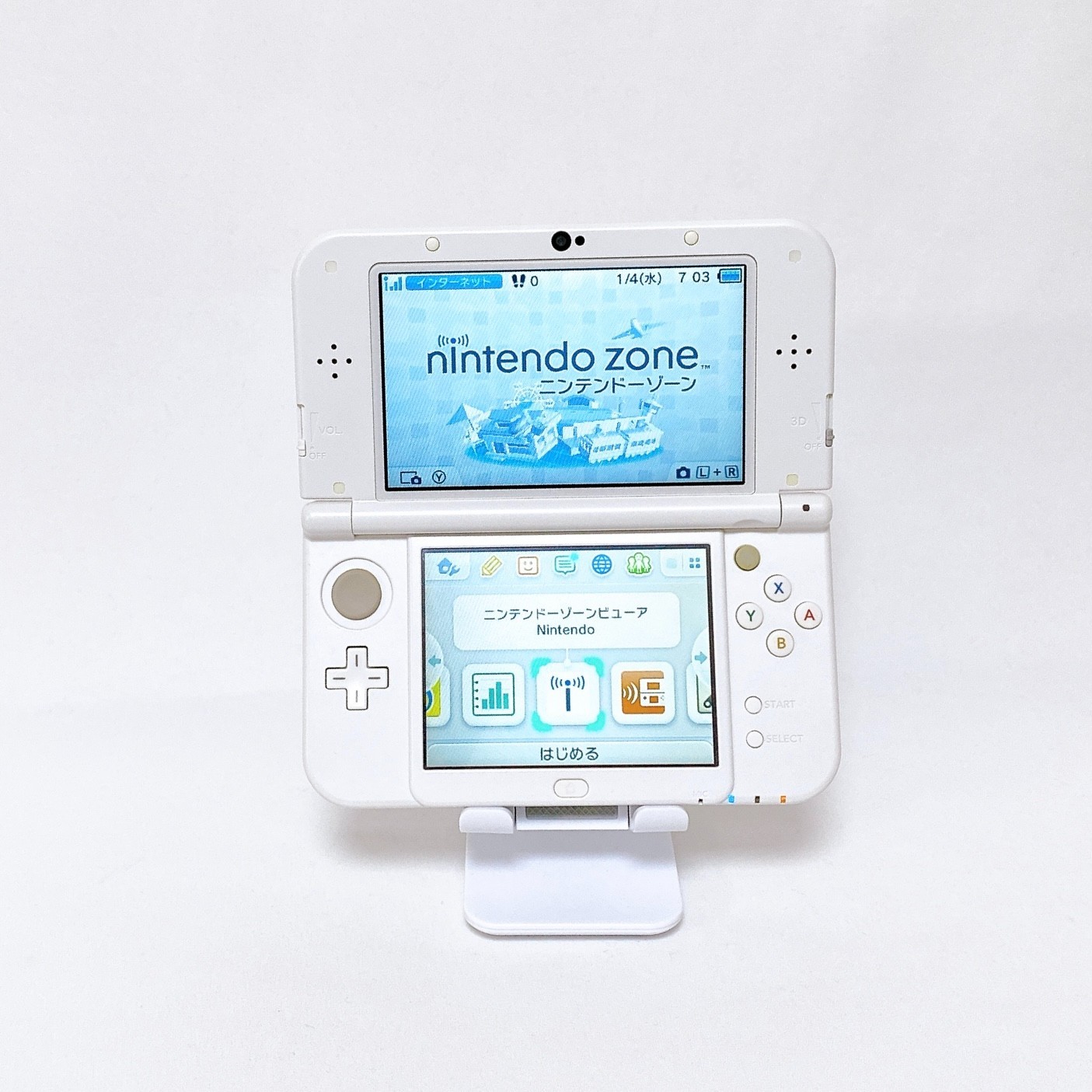 【Dual IPS】New Nintendo 3DS XL LL Pearl White Stylus Console Japan Tested Rank S