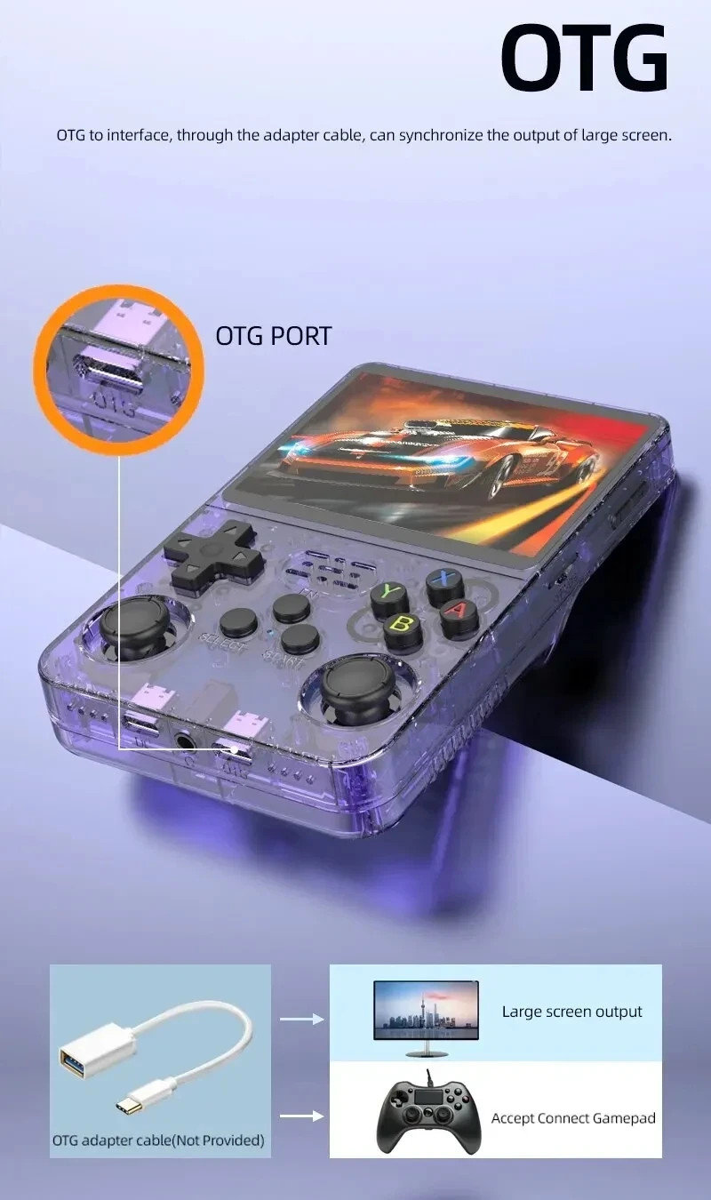 ARKOS R36S Retro Handheld Game Console Linux System 3.5-inch IPS Screen Video P