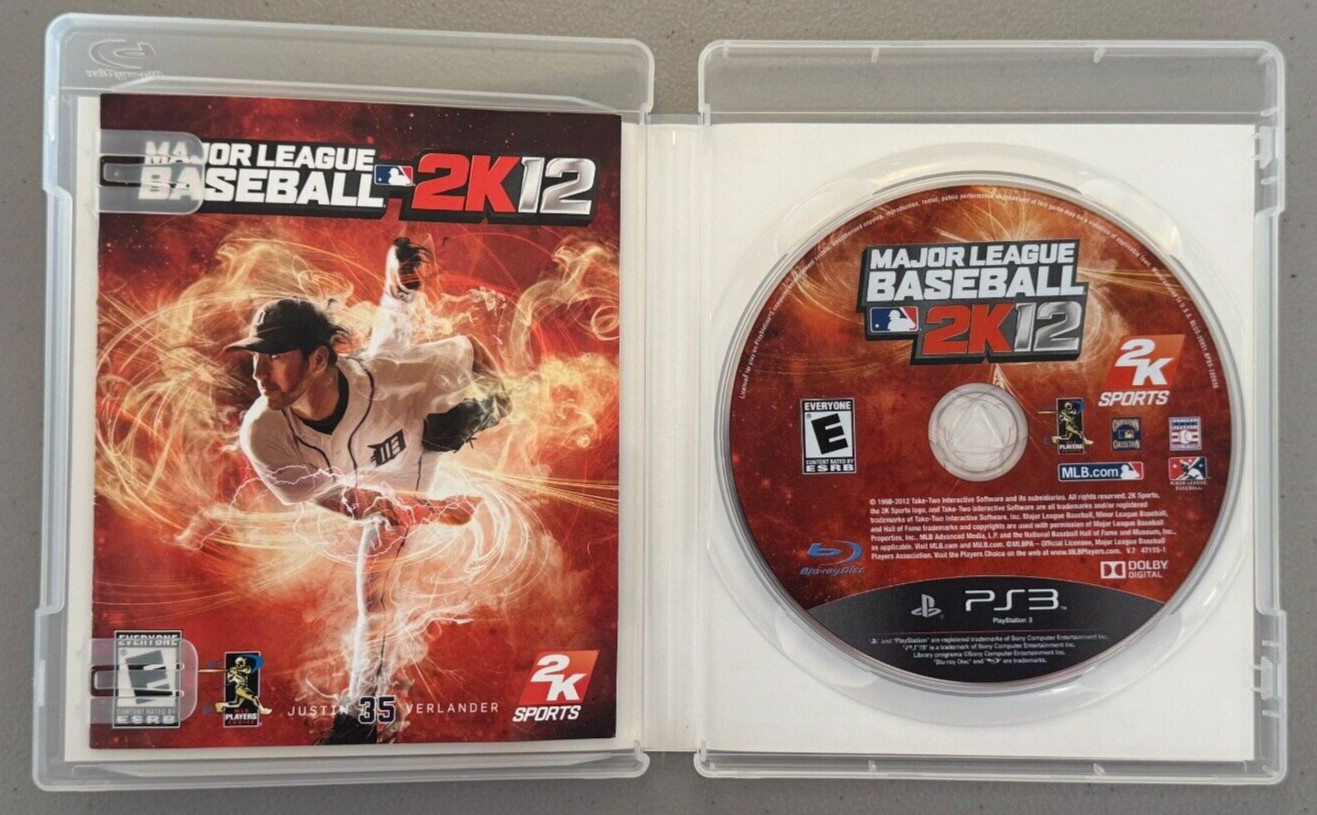 MLB 2K12 – PlayStation 3 – Case, Disc & Manual