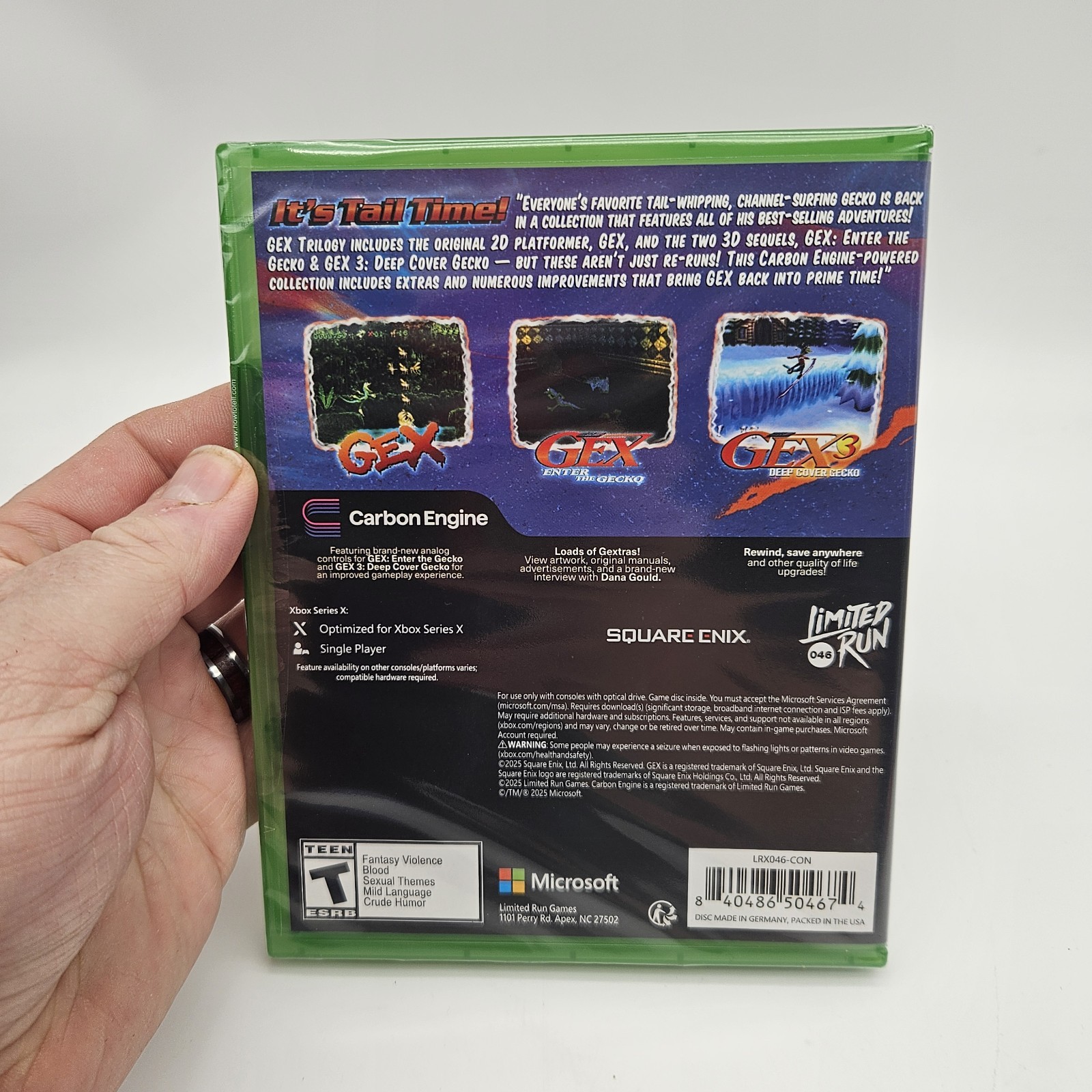 Gex Trilogy XBOX SERIES X ONE Limited Run Games 10th Anniversary Variant Cover