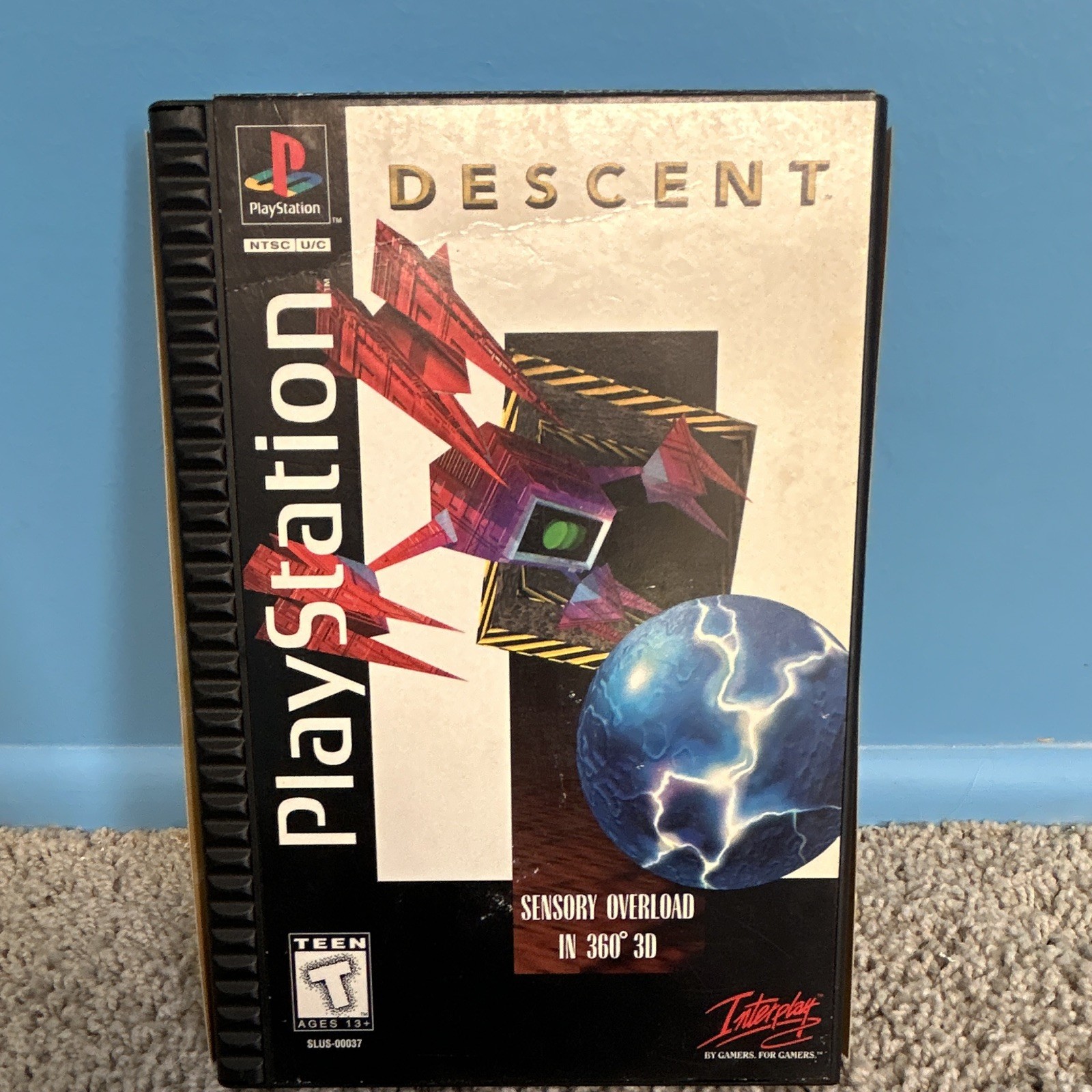 Interplay Descent PS1 1996 NTSC-U/C T Teen Shooter Manual Included