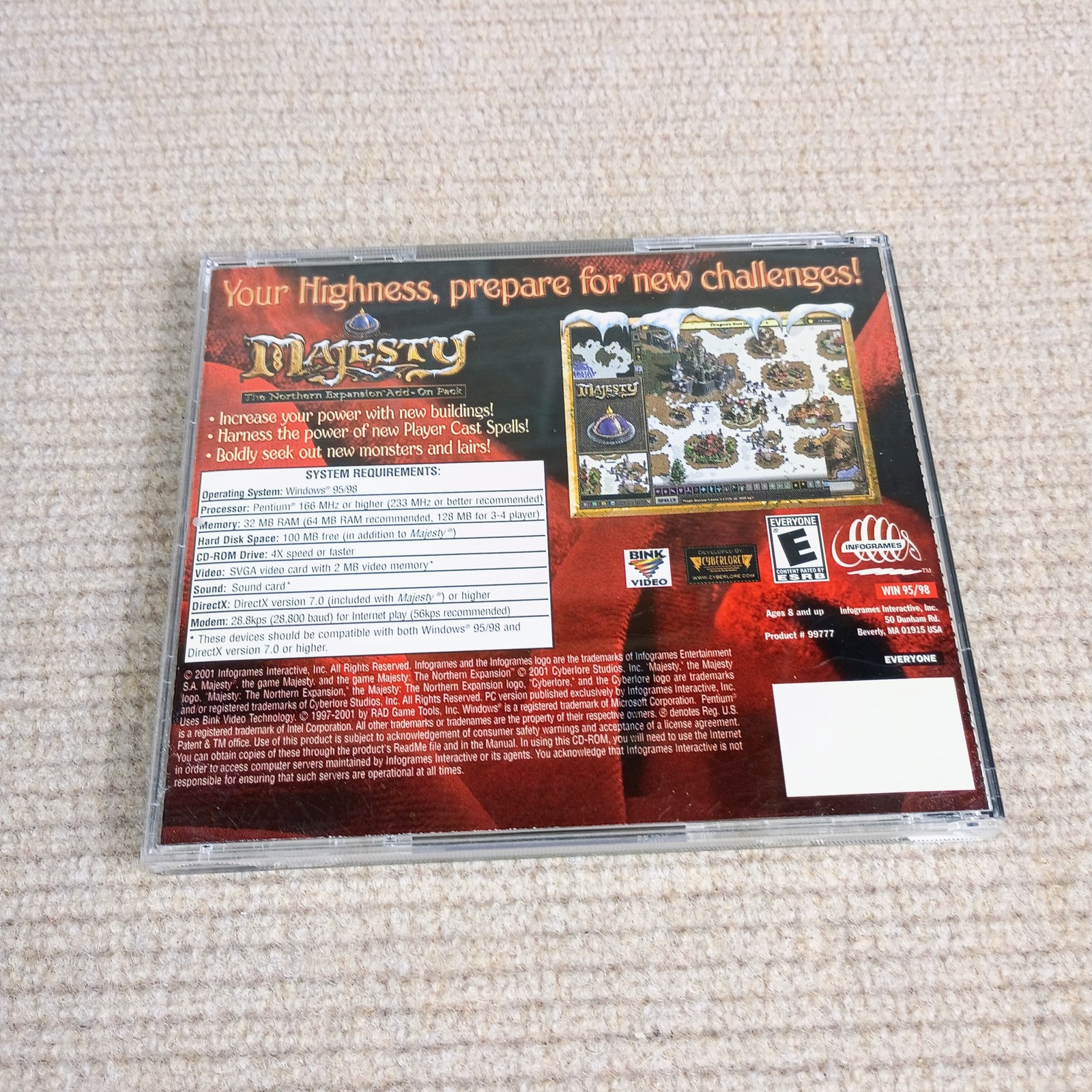 Majesty The Fantasy Kingdom Sim PC Game & Northern Expansion Add-On & Manual