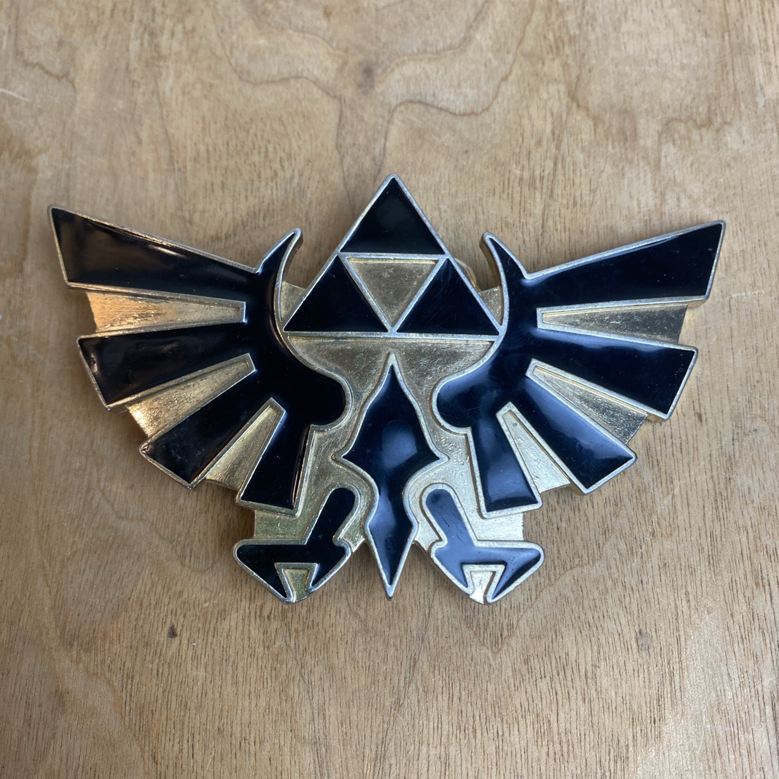 Nintendo The Legend Of Zelda Triforce Belt Buckle 2008 Gold/Black Garming READ