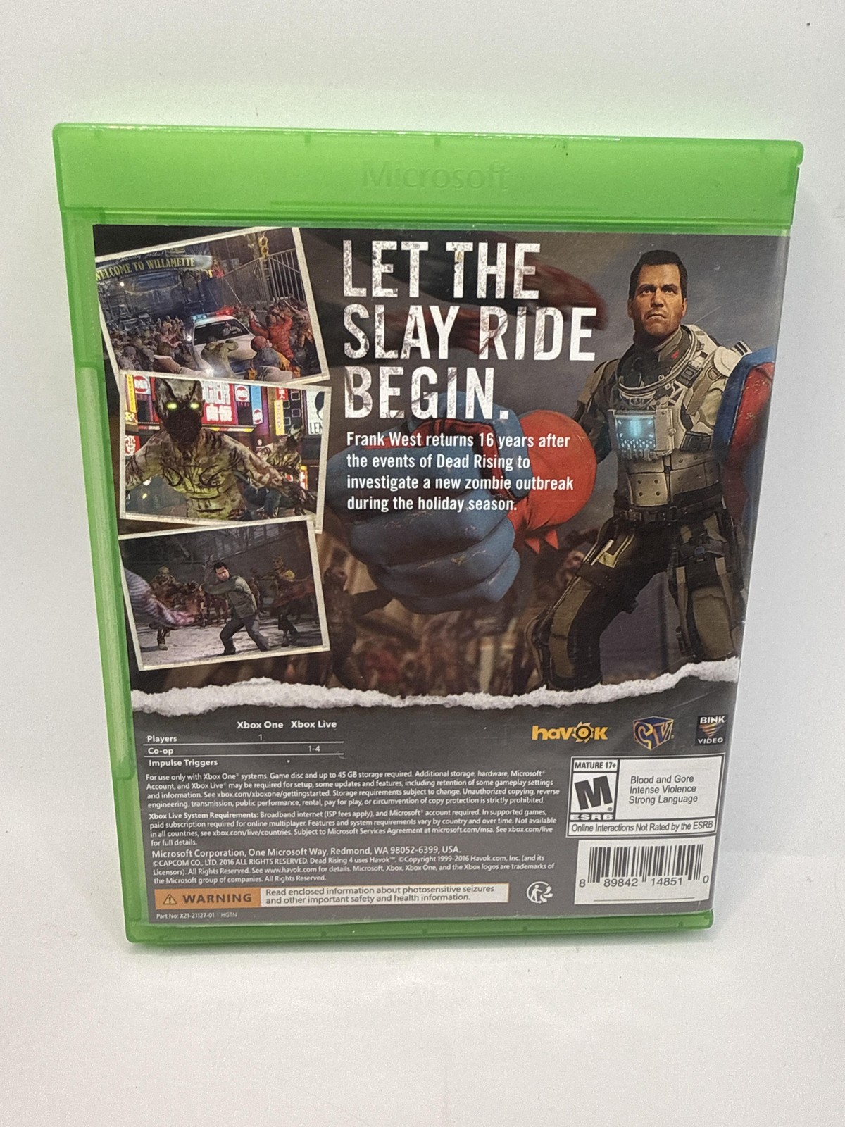 Dead Rising 3 & 4 Microsoft Xbox One Game Lot M Mature Capcom Zombie Horror