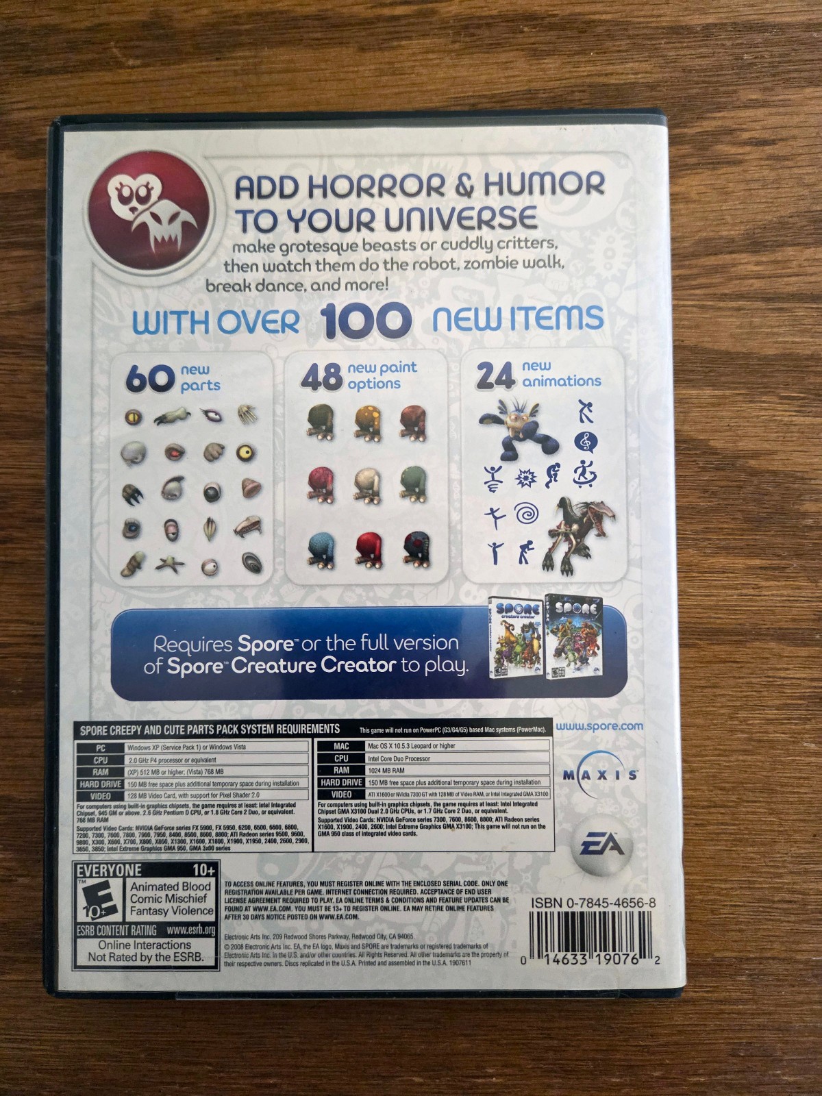 SPORE 3 Pack PC Game Set: Spore, Galactic Adventures Exp, Creepy & Cute Parts Pk