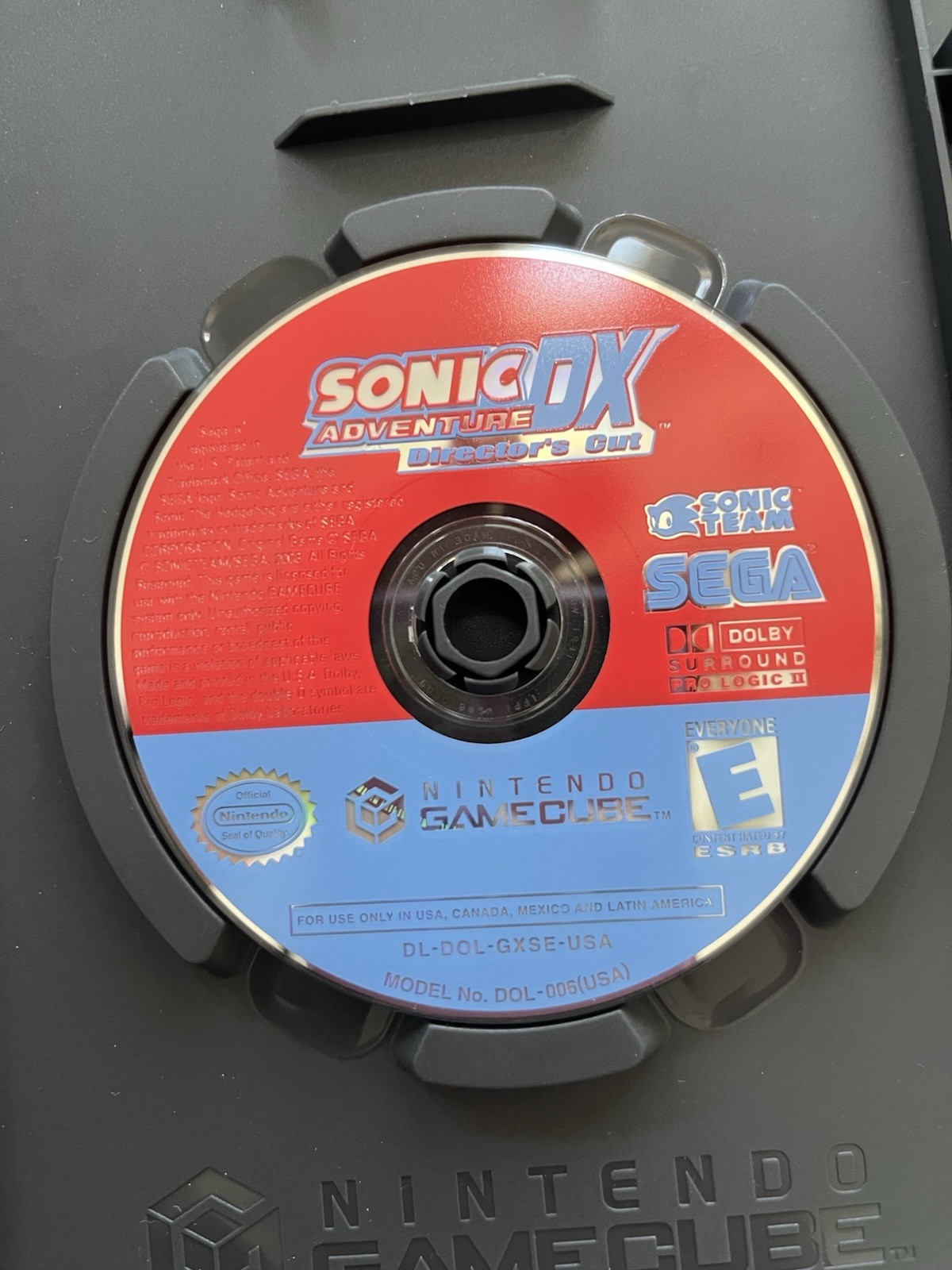 Sonic Adventure DX Director’s Cut Nintendo GameCube Case Disc No Manual GC