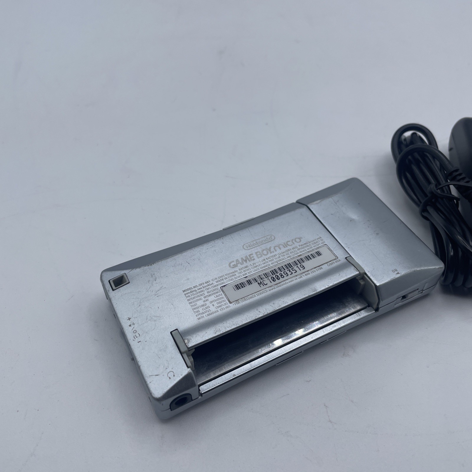 Nintendo Gameboy Advance Micro Silver Handheld Console GBA Tested Working