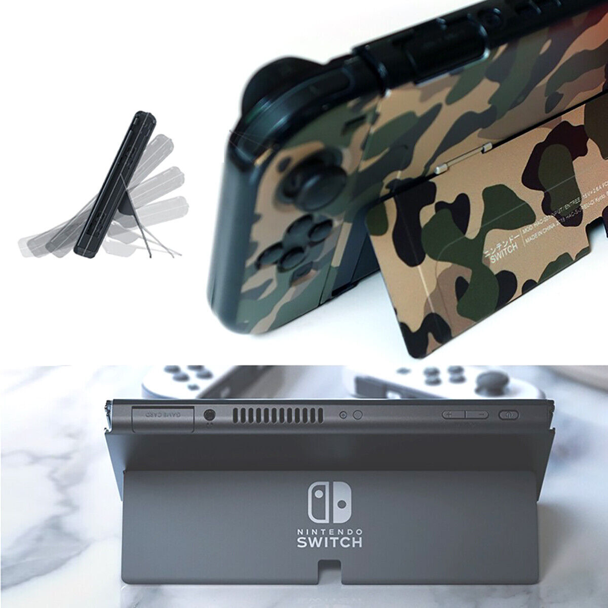 New Protection Case Grip Hard Thin Cover Shell Dockable for Nintendo Switch OLED