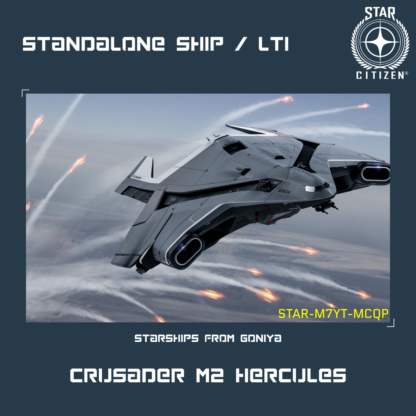 STAR CITIZEN – CRUSADER M2 HERCULES – LTI – CCU’d – (Lifetime Insurance)