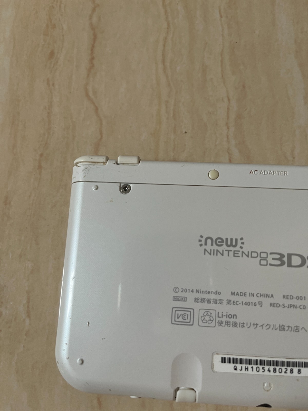 TOP IPS Nintendo new 3DS LL XL Pearl White Console Japanese Excellent T024