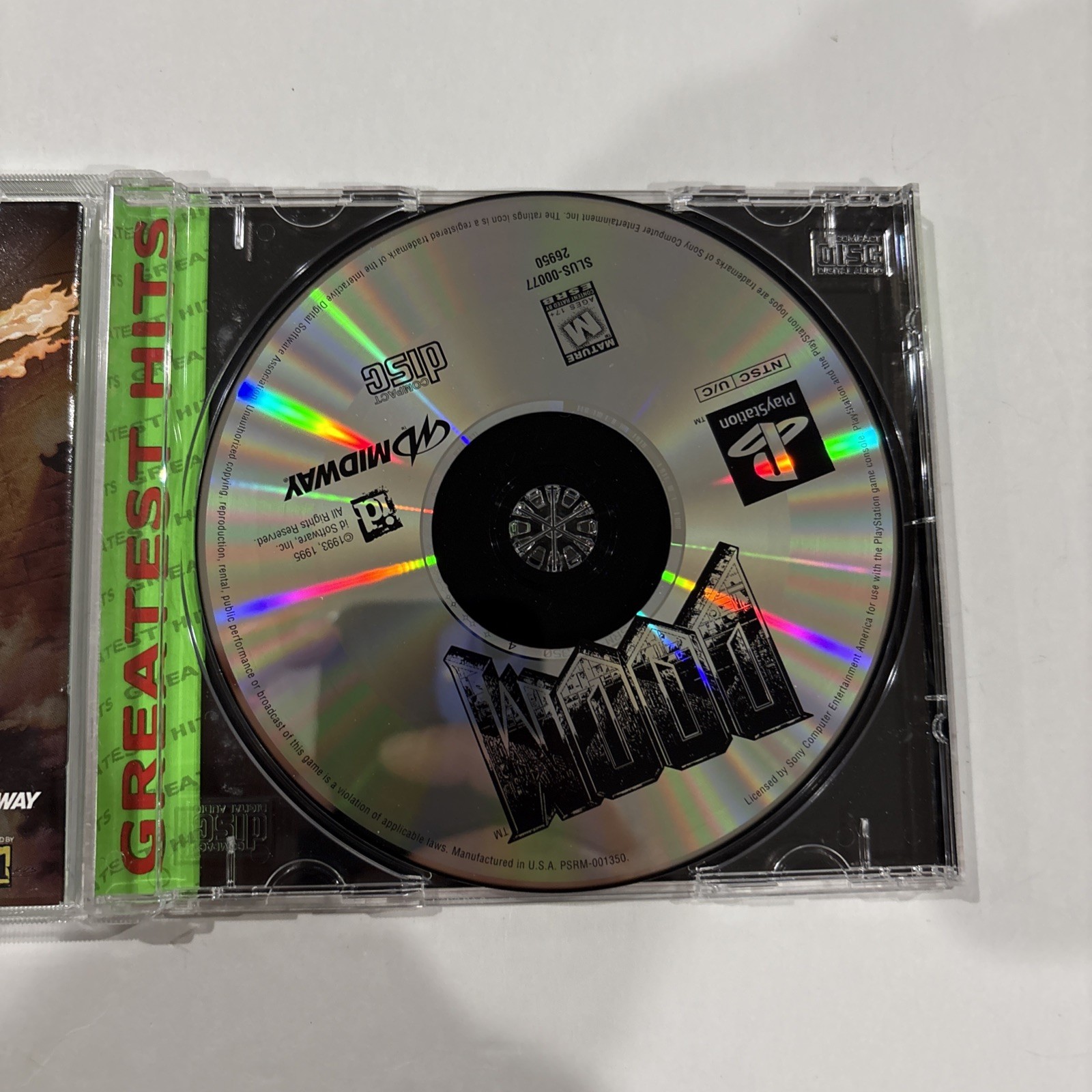 Doom (PlayStation, PS1, 1995) Greatest Hits, CIB, Complete, Tested & Works