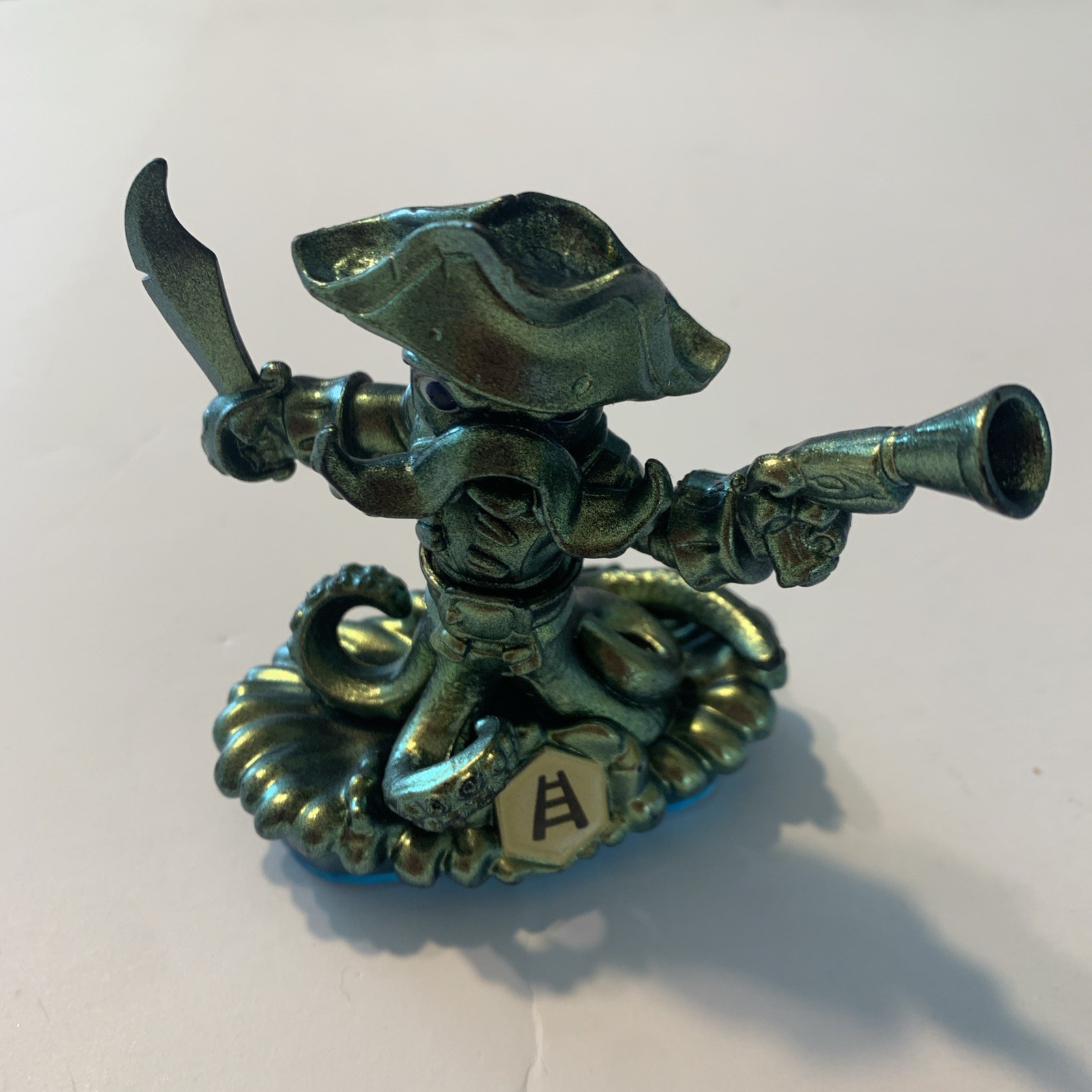 Skylanders Swap Force Metallic Green Wash Buckler Fully Tested