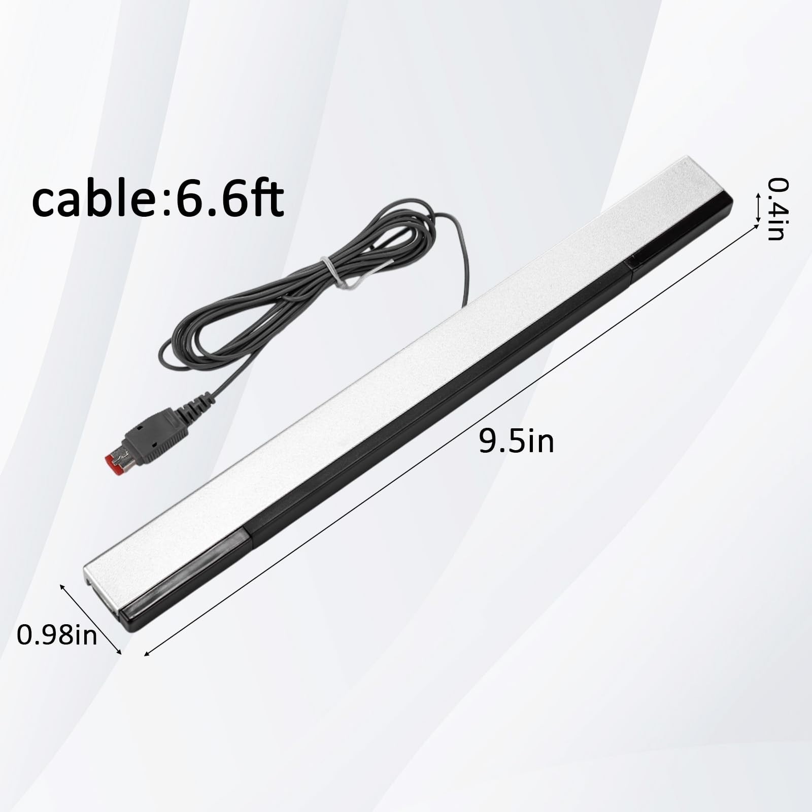 4 Pcs Wired Infrared Motion Sensor Bar for Nintendo Wii U – 6.6 ft Replacement w