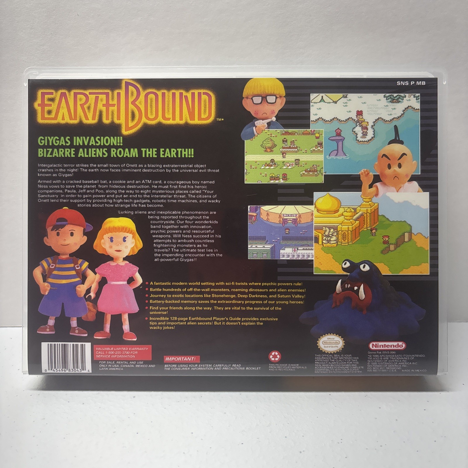 Earthbound SNES Universal Game Case for Game Cartridge *CASE ONLY*