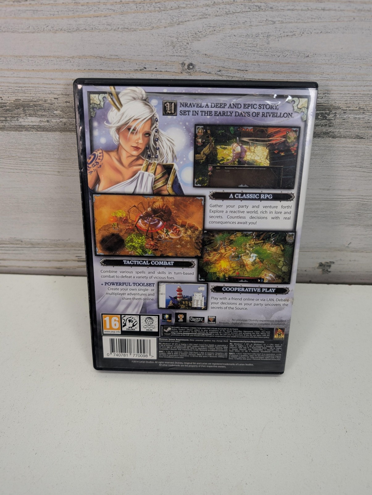 Divinity: Original Sin 2 PC Mac Game Larian Studios PAL 2014 Manual PEGI 16