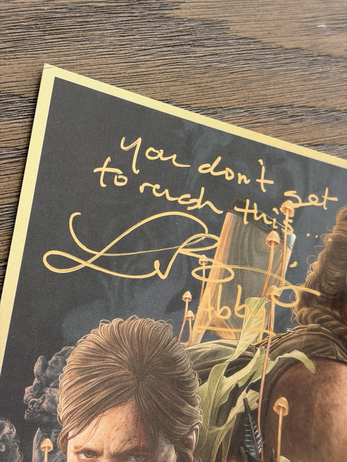 THE LAST OF US PART II Lithograph Signed Ashley Johnson & Laura Bailey JSA COA