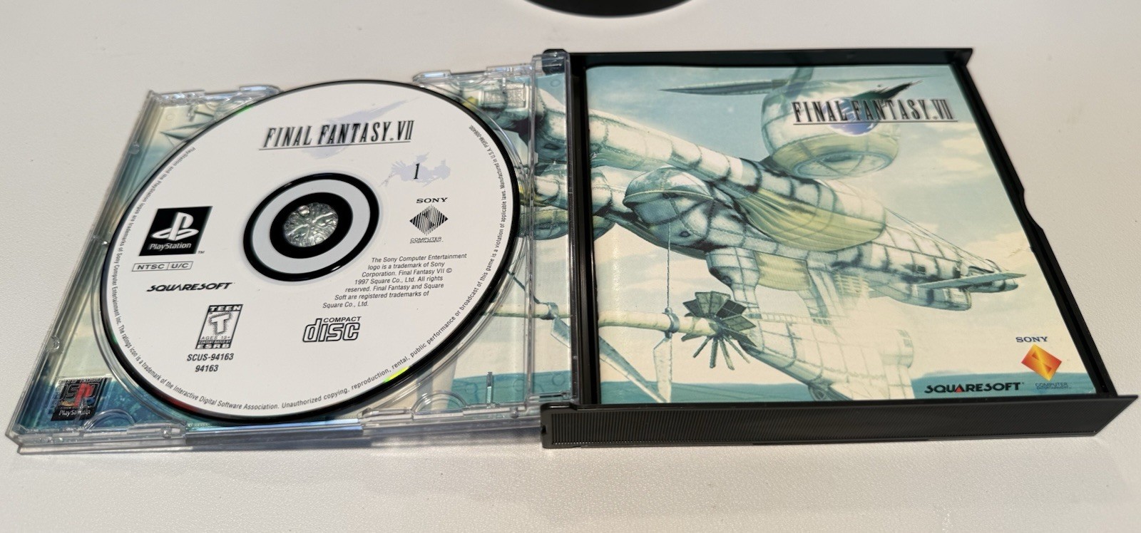 Final Fantasy VII FF7 PS1 PlayStation • Black Label • CIB Complete w/ Manual