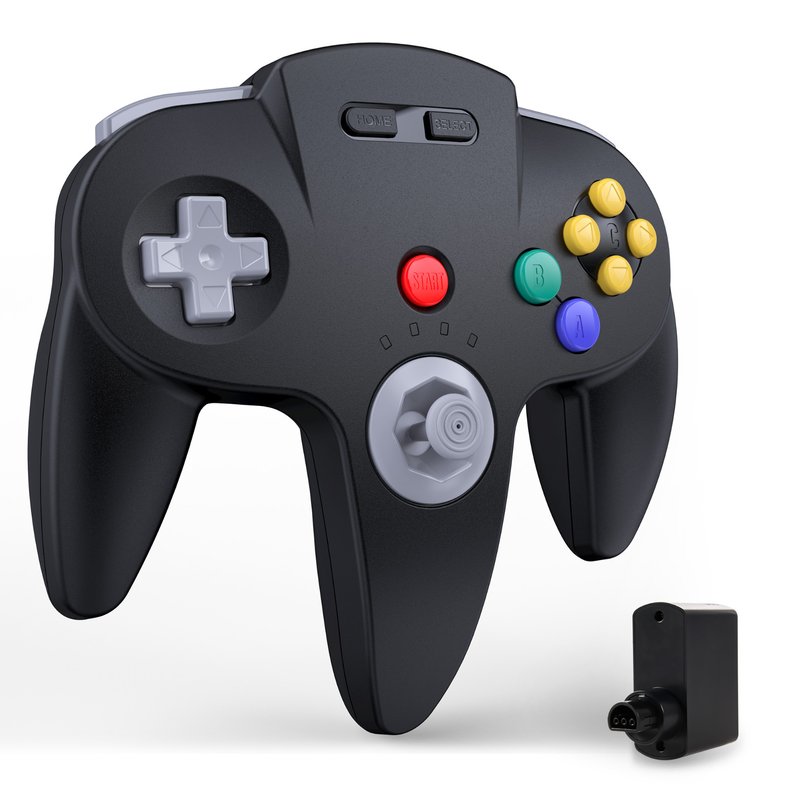 Wireless N64 Controller Rechargeable Gamedpad w/Rumble Pak for Nintendo 64 N64
