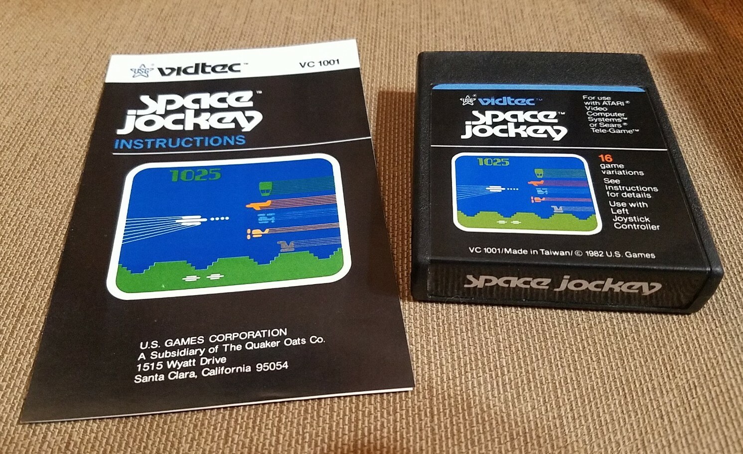 Atari 2600 Space Jockey from Vidtec Cart with Manual Tested Vintage Video Game