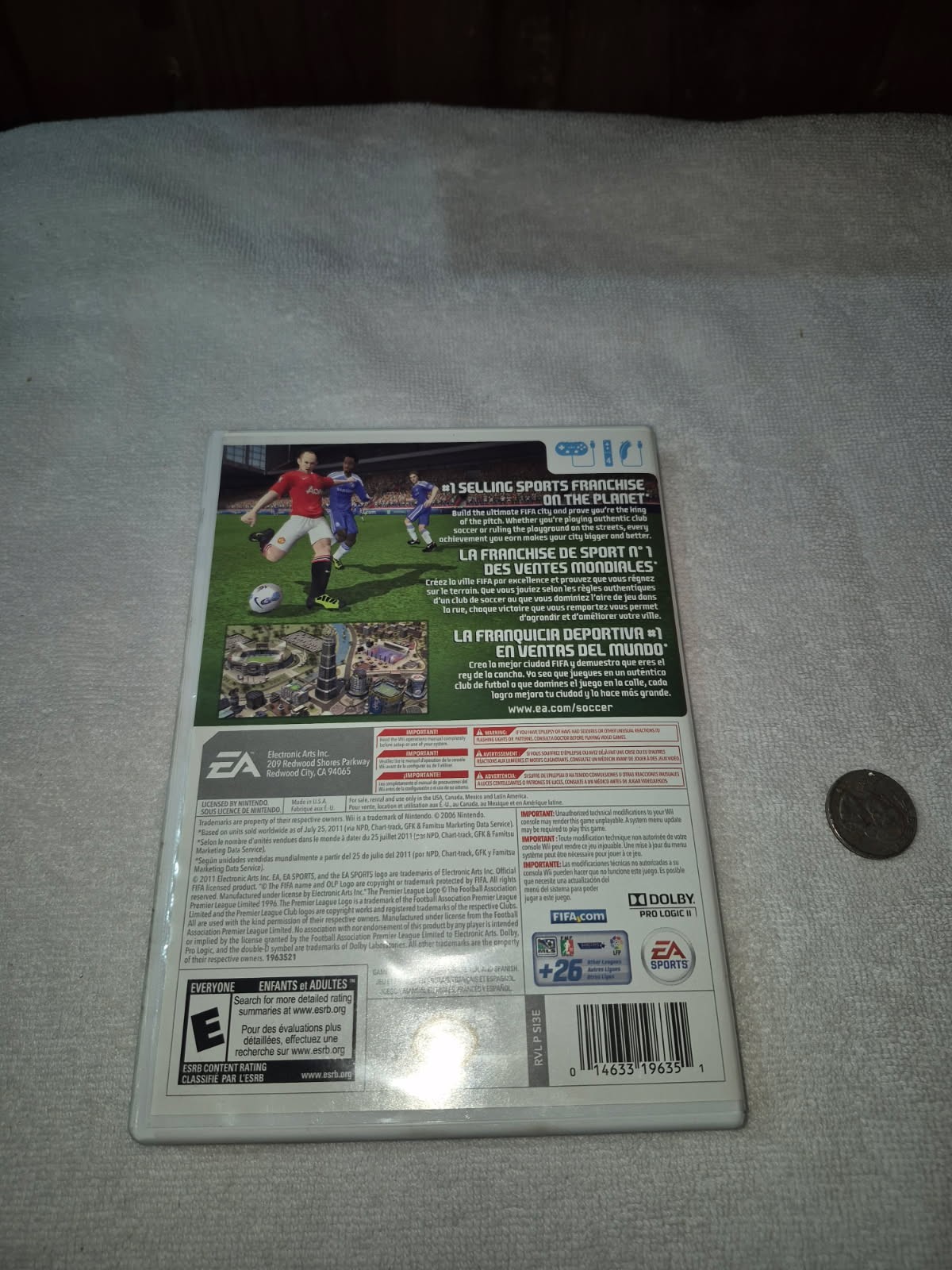 FIFA Soccer 12 Wii Video Game Sports Soccer Futbol No Manual DR26