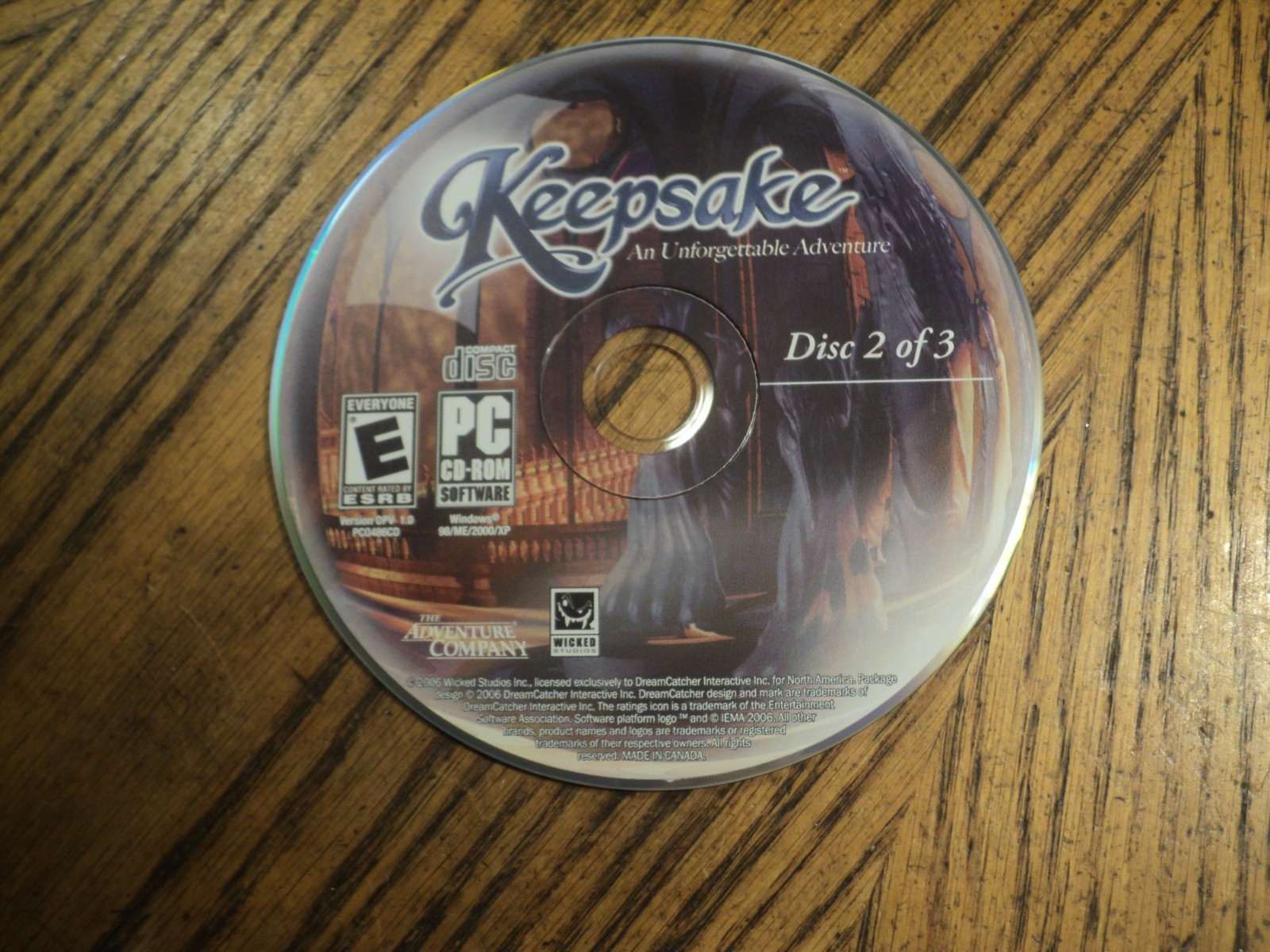 Keepsake (The Adventure Company, 2006) Sleeve, Case, Manual & 3 Disc