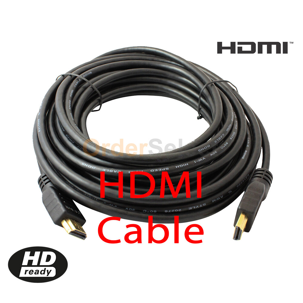 HDMI 1.4 4K 3D HDTV PC Xbox ONE PS4 LOT High Speed Cable Plug 3 6 10 15 25 50 FT