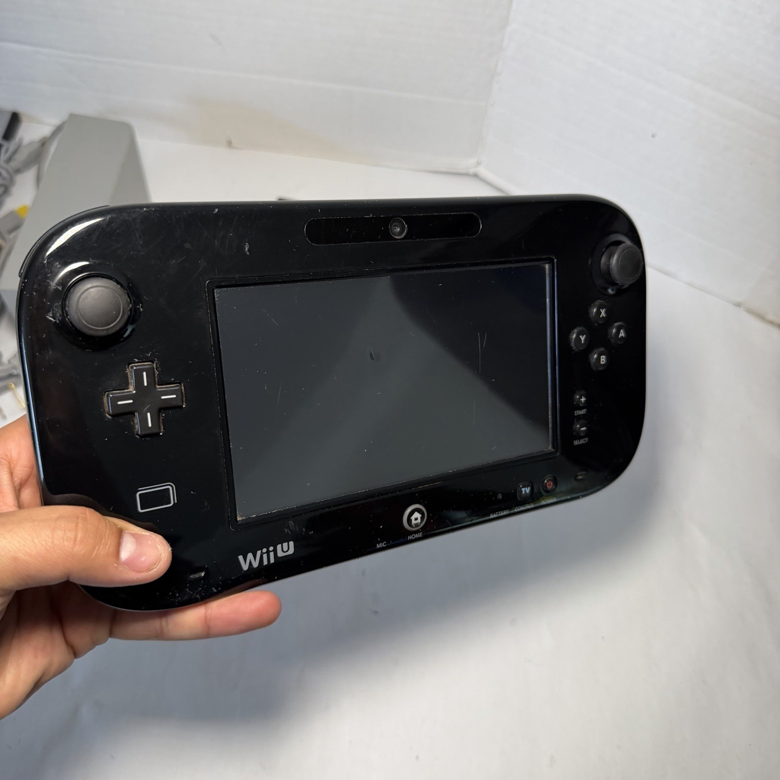 Nintendo Wii U 32GB Black Deluxe Console & Gamepad W/ Mario Kart 8 And Zombie U