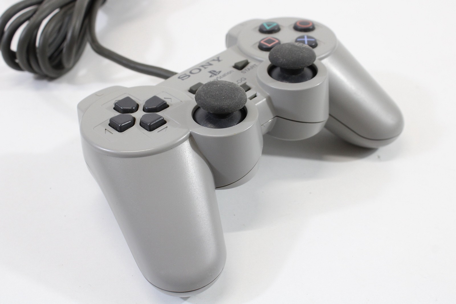 Official Sony PlayStation 1 Gray Dualshock Controller PS1 PS2 SCPH-1200 2PC483