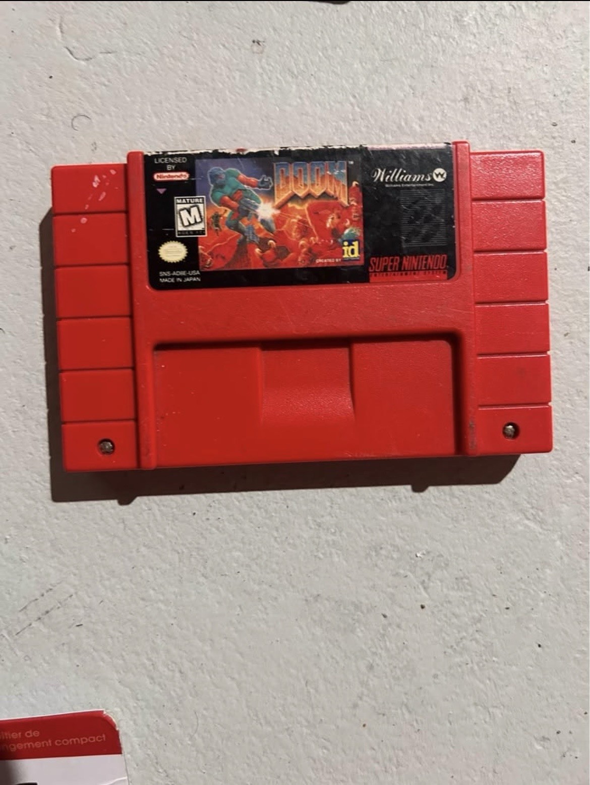 Williams Doom Cartridge Super Nintendo SNES NTSC-U/C M Mature