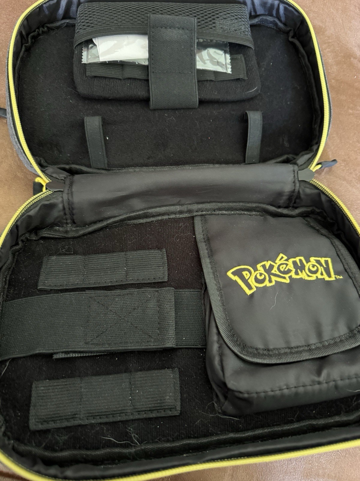 Pokémon Padded Canvas Carrying Case Gray Yellow Black for Nintendo Switch