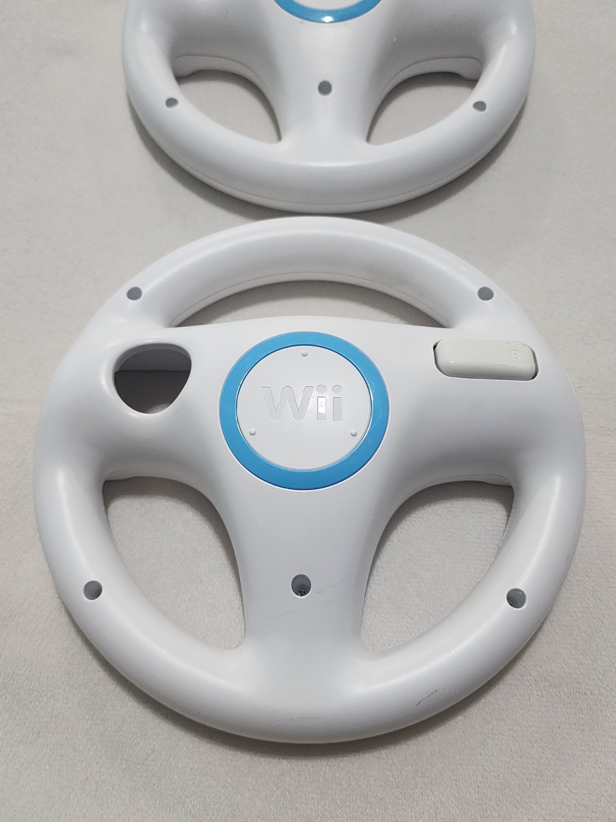 Nintendo Wii Controller Remote Steering Wheel Accessory RVL-024 OEM LOT OF 2