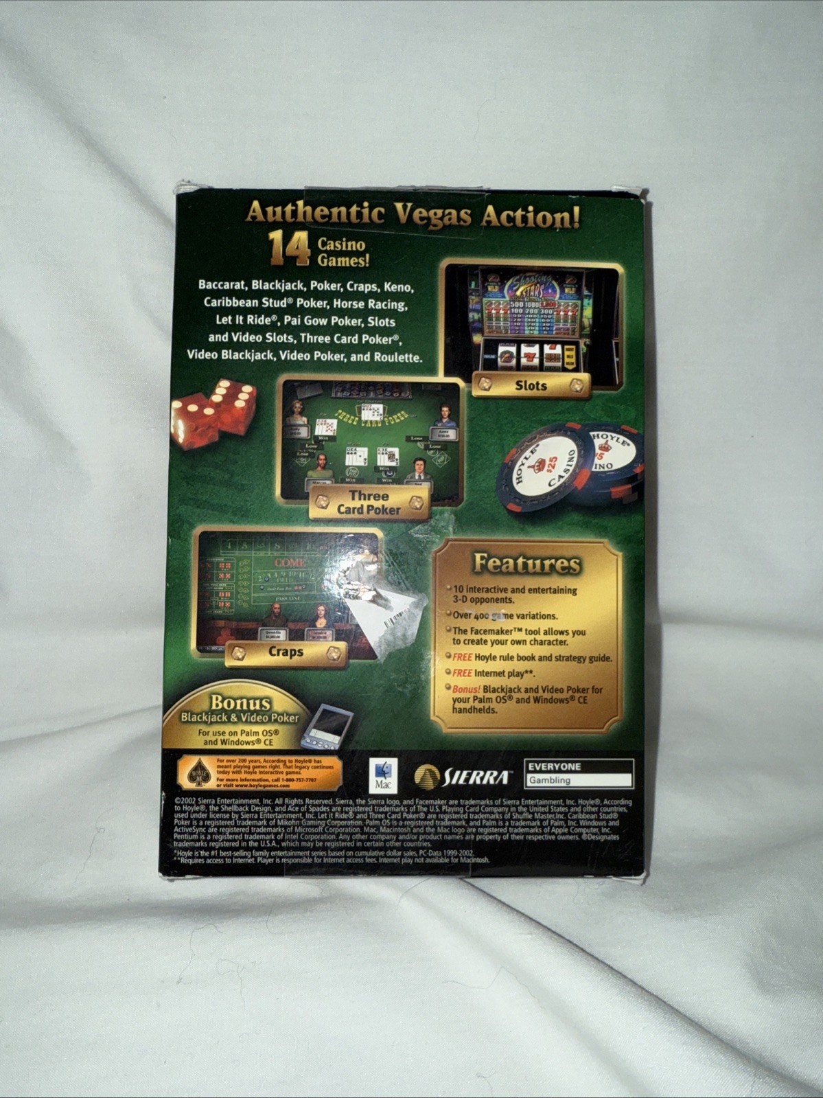 Hoyle Puzzle & Board Games CD-ROM PC 15 Games Windows 95/98/2000Me/XP A1