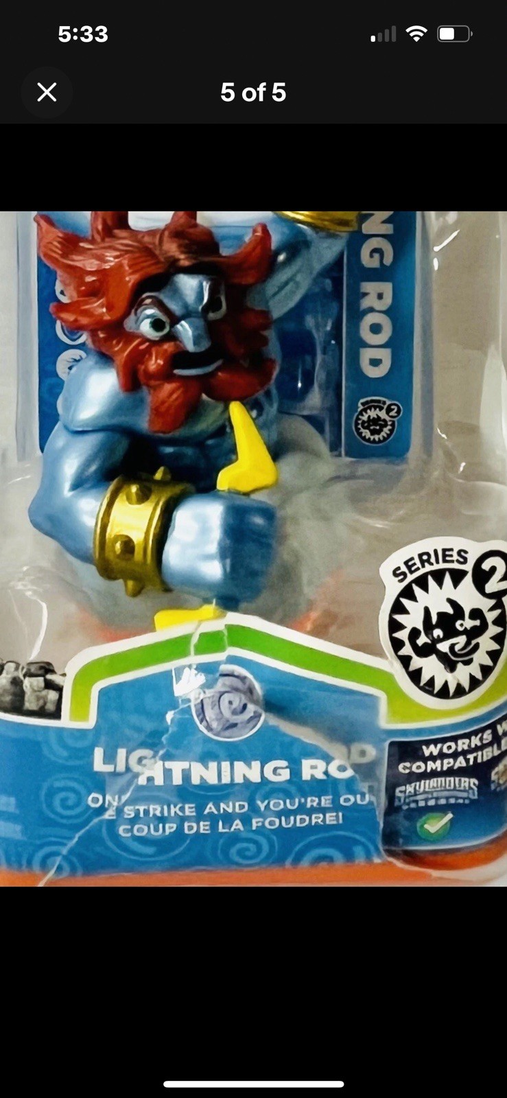 LIGHTNING ROD Skylanders Giants Series 2 – Figure & Card – No Outer Packaging