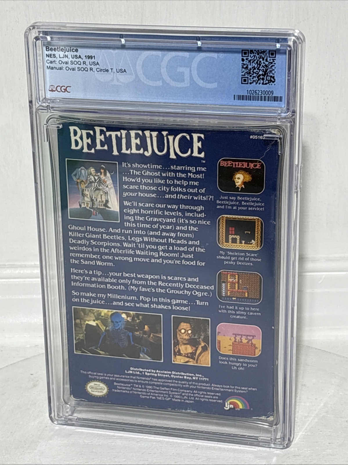 Beetlejuice CGC 7.0 Nintendo Entertainment System 1991 NES CIB RARE