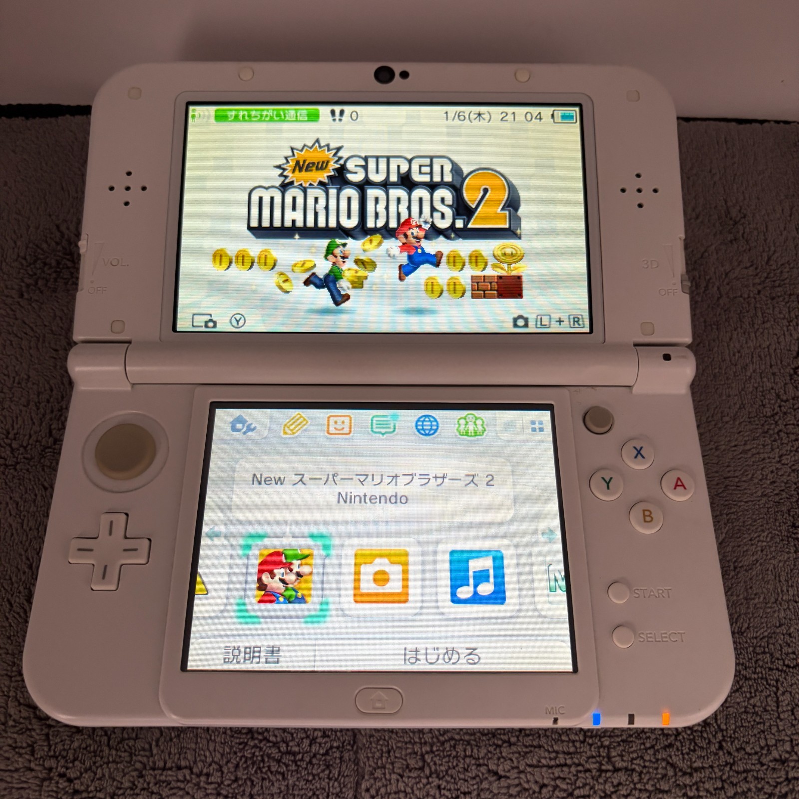 【Excellent5】Dual IPS NEW Nintendo – white rare 3DS LL XL Gmae Console From Japan