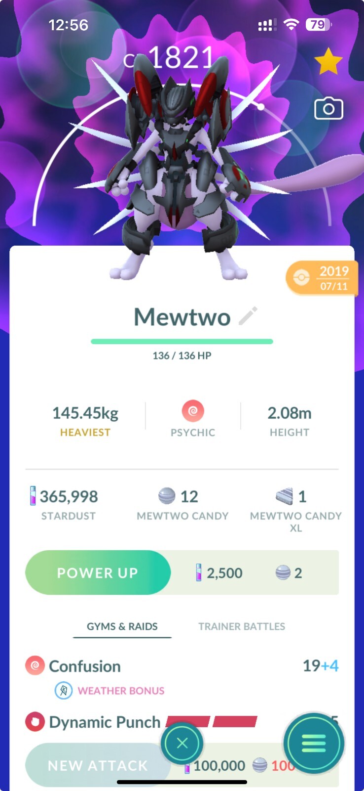 Armored Mewtwo 2019 Guaranteed lucky – Trade 1M Stardusts – Read description