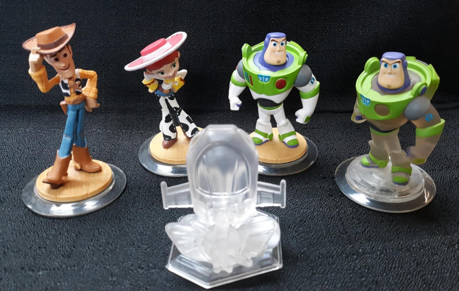 Disney Infinity Toy Story Lot – Woody, Buzz×2, Jessie & Space Playset Crystal