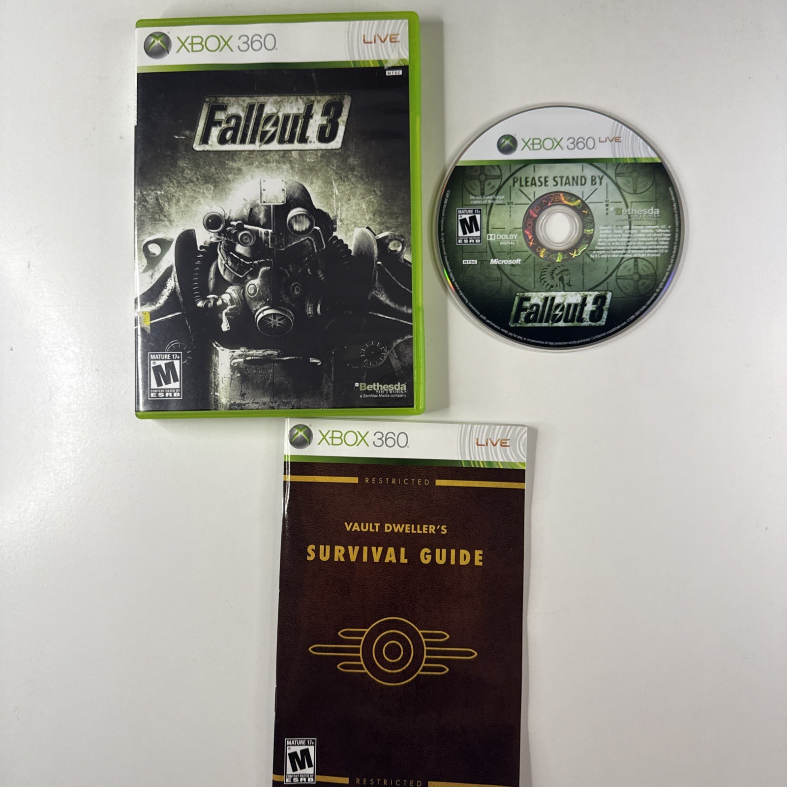 Fallout 3 – Microsoft Xbox 360 2008 Complete Video Game Tested Bethesda