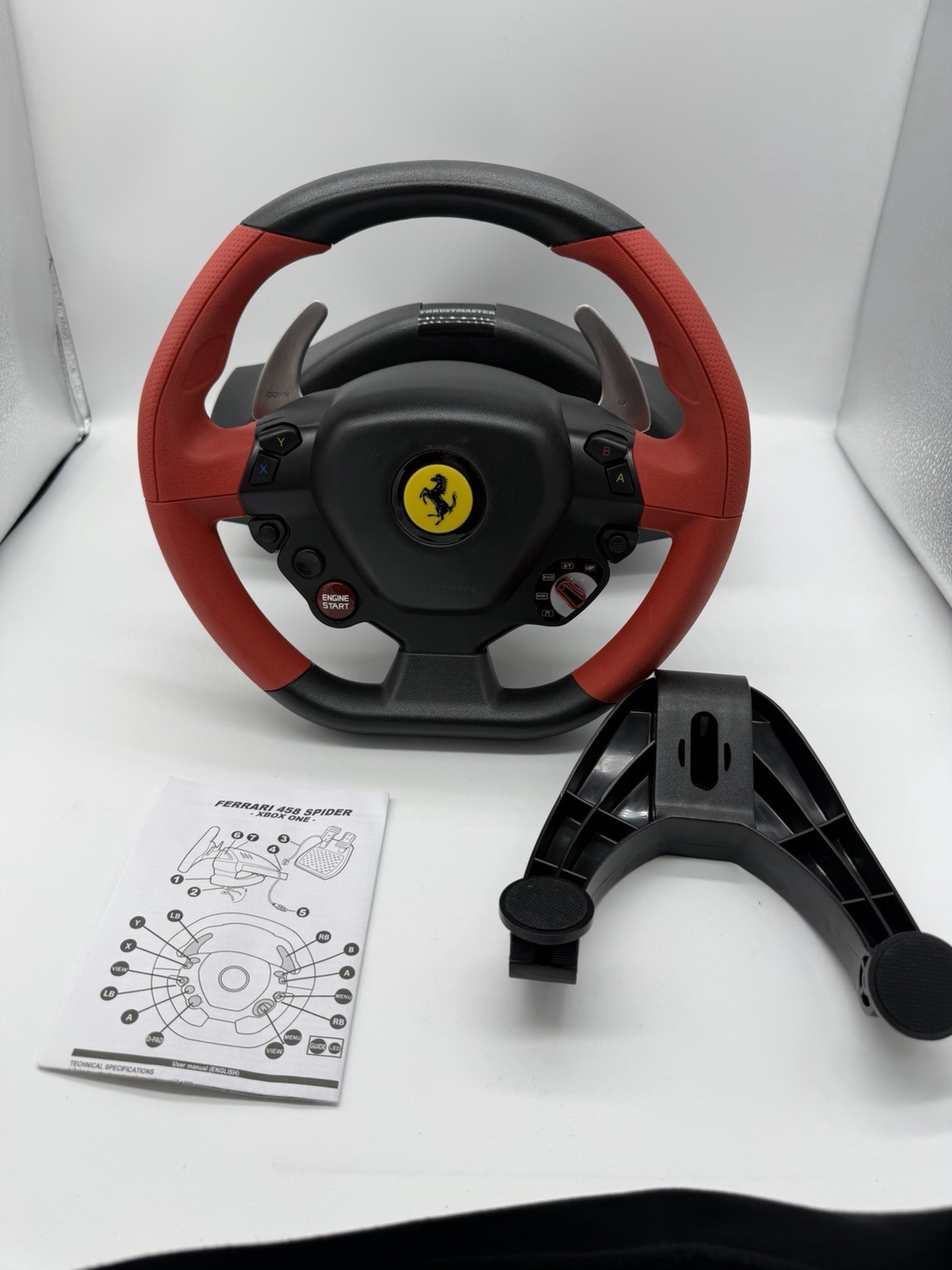 Thrustmaster Ferrari 458 Spider Racing Wheel Black Red Controller Console