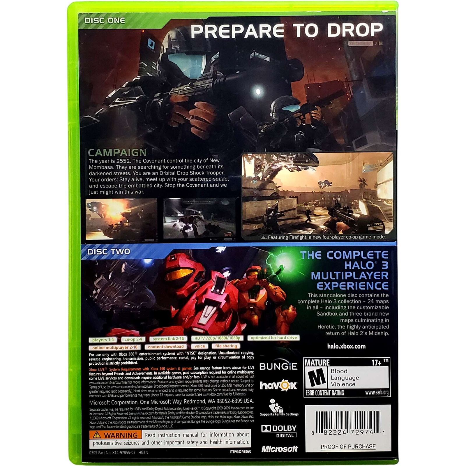 Halo 3 ODST – Microsoft Xbox 360 Pristine Tested Authentic 180 Day Guarantee