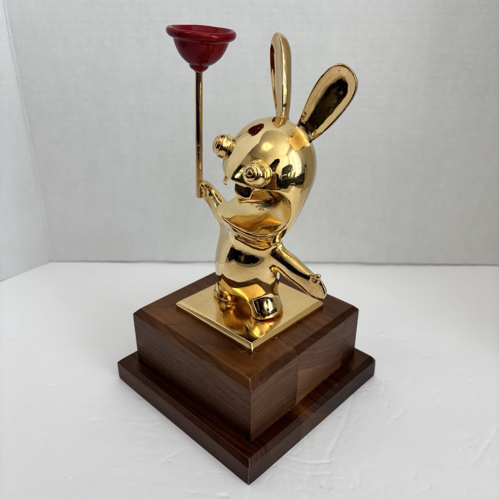 Ubisoft Employee 5 Year Award Raving Rabbids Gold Video Game Statue
