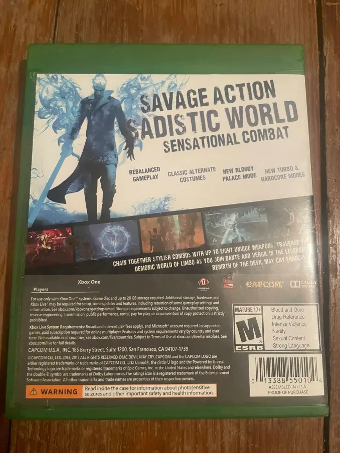 SEE PICTURES DmC: Devil May Cry – Definitive Edition (Xbox One, 2015)