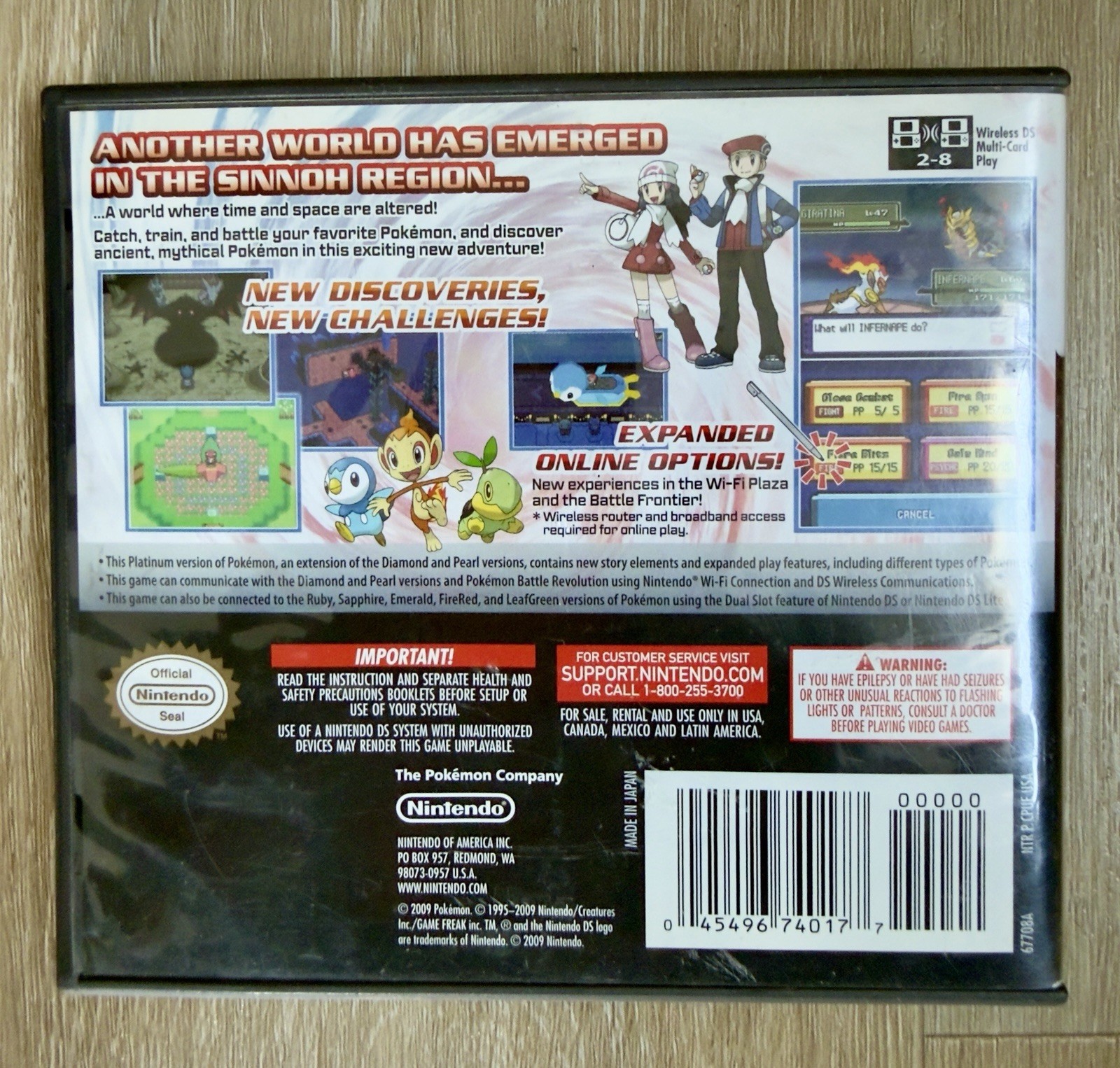 Authentic Pokémon Platinum Version Complete in Box W/ Manual + 3 games BUNDLE